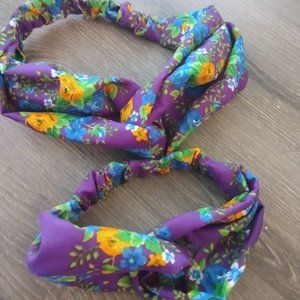 Purple Floral Mom and Daughter Headbands